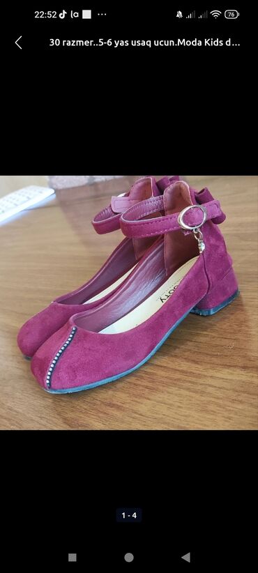 Uşaq ayaqqabıları: Qız üçün, 30 — 3