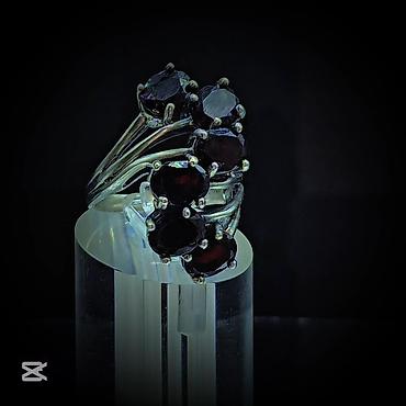 Üzük, Gümüş, Qranat, 5.00+ Karat