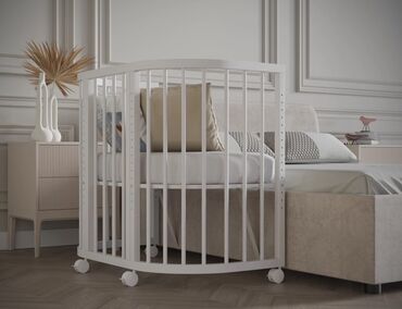 детская приставная кровать: Кровать-трансформер, Для девочки, Для мальчика, Б/у