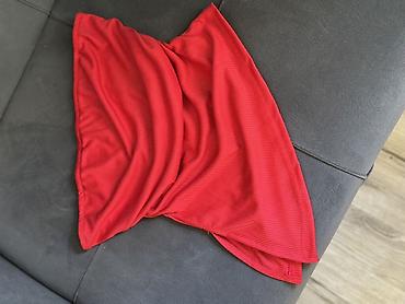 Kişi geyimləri: Qırmızı çoxməqsədli boru-şərf/baf - Rəng: parlaq qırmızı - Material — 2