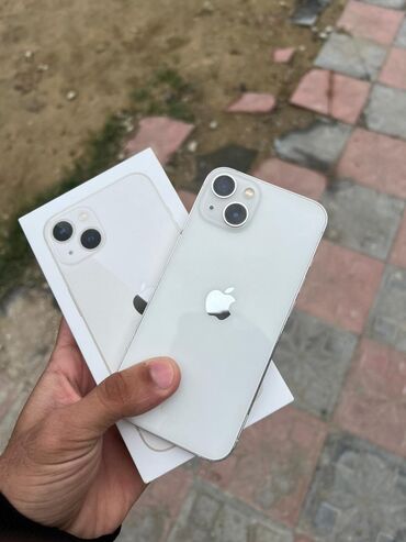 iphone 13 ikinci el: IPhone 13, 128 ГБ, Белый, Face ID