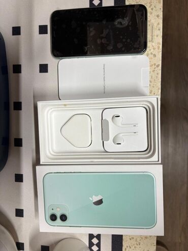iphone c: IPhone 11, 128 GB, Ağ, Zəmanət, Face ID