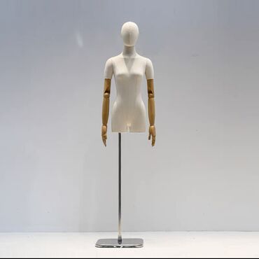 Витрины, стеллажи: Выставочный манекен с плечом материал лен качество отличное высота