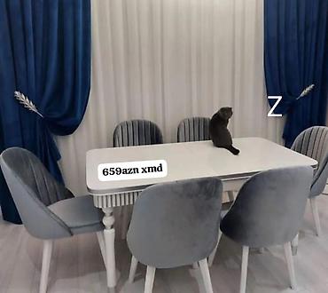 divan kreslo gence: Yeni, Dördbucaq masa, 6 stul — 1