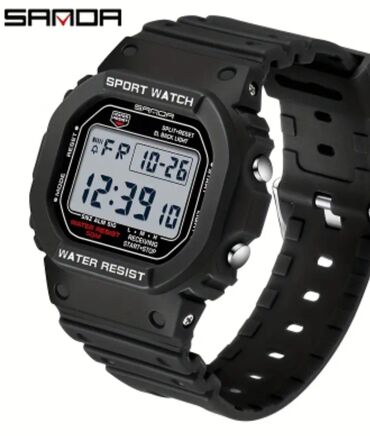 электронные часы наручные цена: Sanda 293 (аналог G-Shock 5600) Дисплей: Цифровой Цвет корпуса