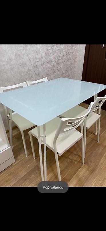 ✅Tecili metbex masa Desti satılır 4 stulla 150 manata