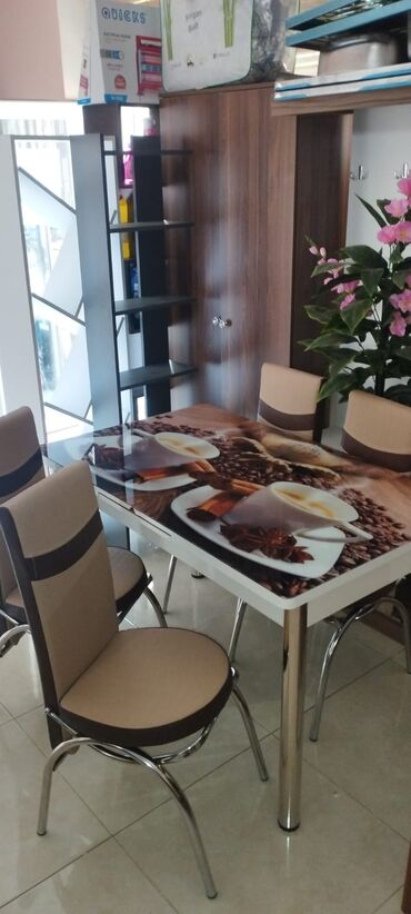 Masa və oturacaq dəstləri: Mətbəx üçün, Yeni, Açılan, Dördbucaq masa, 4 stul -da lalafo.az — 4 Masa və oturacaq dəstləri: Mətbəx üçün, Yeni, Açılan, Dördbucaq masa, 4 stul — 4