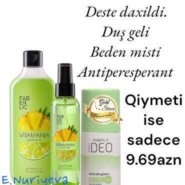 Bədənə qulluq: Faberlic-dən duş geli, bədən misti və antiperspirantdan ibarət dəst