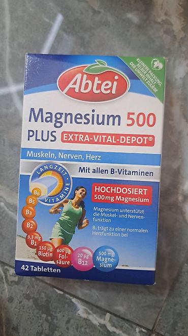 Vitaminlər və BAƏ: Abtei Magnesium 500 PLUS – EXTRA-VITAL-DEPOT - Tərkib: hər tabletə — 1