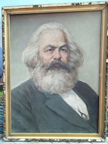 картины бу: Портрет Карл Маркс размер 60*80масленный краска