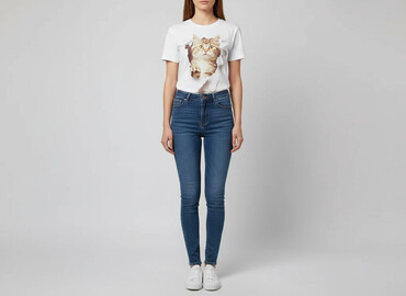 t shirty z aplikacją: T-shirt damski, rozmiar S