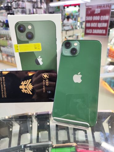 лоток сим карты: IPhone 13, Б/у, 128 ГБ, Зеленый, Коробка, 93 %
