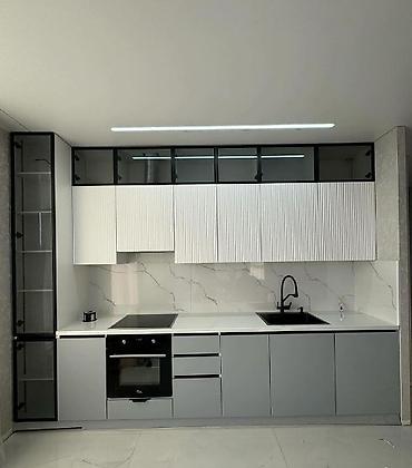 Sifarişlə mətbəx mebeli: Sifarişlə mətbəx dəsti, Özü çəkən petlələr, Mat laminat, Kredit yoxdur, Pulsuz çatdırılma, Rayonlara çatdırılma — 23