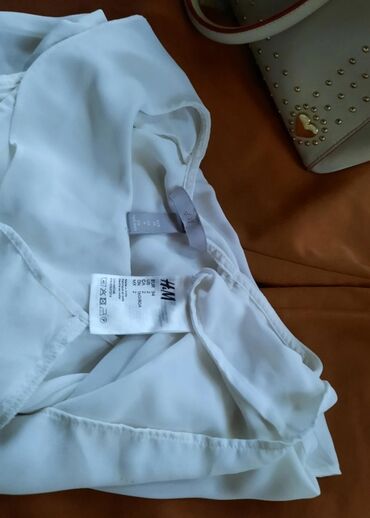 h: H&M, S (EU 36), Jednobojni, bоја - Bela