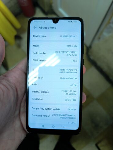 telefono iphone: Huawei P30 Lite, 128 GB, bоја - Crna, Otisak prsta, Dual SIM, Face ID