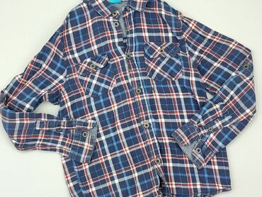 kombinezon na długi rękaw: Shirt 9 years, condition - Good, pattern - Cell, color - Blue