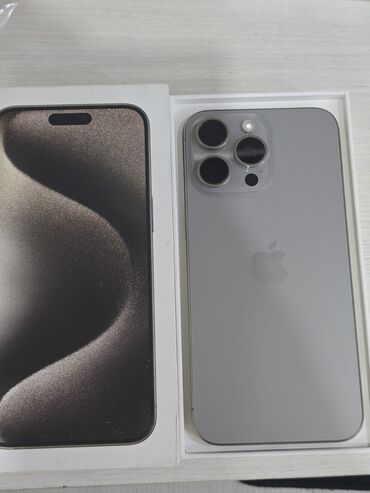 телефон xs max: IPhone 15 Pro Max, Б/у, 256 ГБ, Natural Titanium, Коробка, 85 %