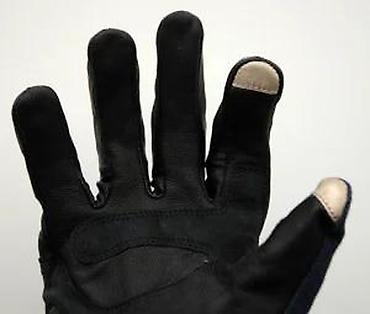 Oprema za bicikliste: Komine moto rukavice – teksas/leather hibrid - Gornji deo od tamnog — 18