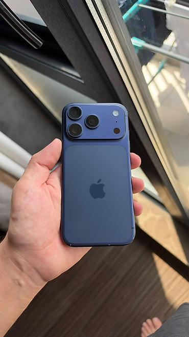IPhone 17 Pro, 256 GB, Blue Titanium, Simsiz şarj, Face ID, Sənədlərlə