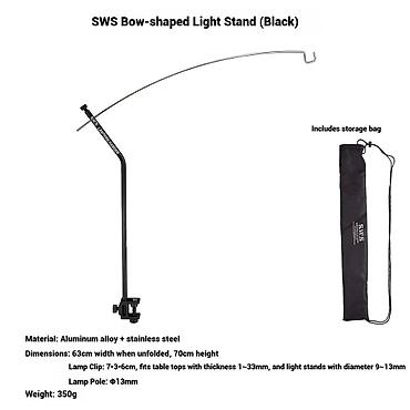 c stand: SWS Bow-shaped Light Stand (Black) — дугообразная стойка для подвесной — 2