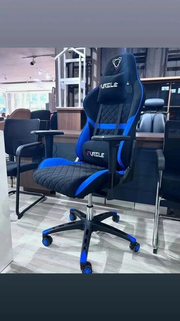 Ofis və oyun kresloları: Yeni, Təkərli, Qolları tənzimlənir, Parça — 11