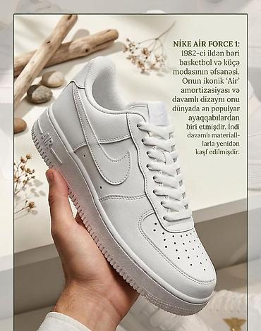 ağ krasofka: Nike Air Force 1 – klassik ağ rəngli ikonik model. 1982-ci ildən — 1