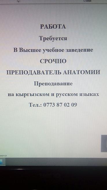 учитель биологии: Требуется Учитель - Биология, Без опыта — 1