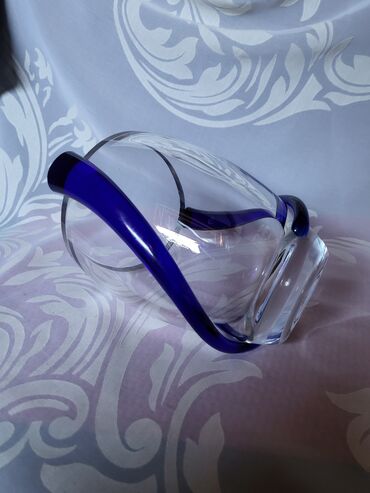 Ostali kućni dekor: Vaza nova,kristal,rucni rad,duvana usnama. Krasno Poljska. 80te — 16