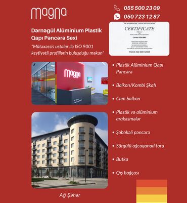 Plastik pəncərələr: Plastik aluminium qapı pəncərə sifarişi! Sərfəli təkliflərlə — 3