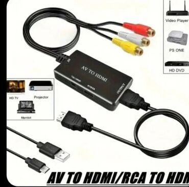 Audio və video kabellər: RCA-dan, AV-dən HDD-yə, HDMİ-yə, HDTV-yə ÇEVİRİCİ ( konvertor ) — 25