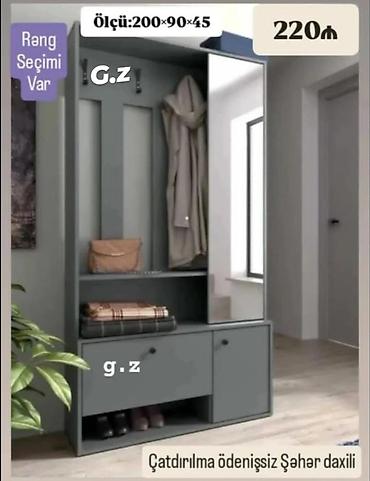 Dəhliz dolabları: Dəhliz üçün çoxfunksiyalı paltar asqısı və şkaf sistemi. Ölçü — 1