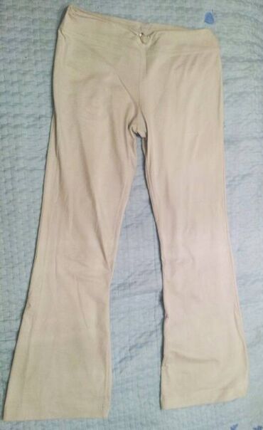 pantalone helanke tamno borda bojaa: L (EU 40), Cotton, color - Beige, Single-colored