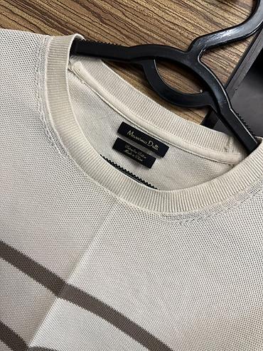 Рубашки: Мужская футболка, M, L, Massimo Dutti, Б/у, цвет - Белый — 2