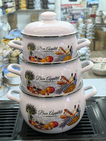 Tava-qazan dəstləri: Qazan, rəng - Ağ — 18