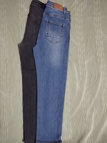 джинсовое платье с пуговицами впереди: Джинсы и брюки, Б/у