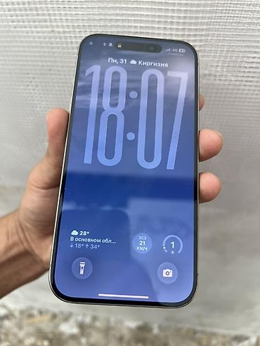iphone cs max: IPhone 15 Pro, Б/у, 256 ГБ, Серебристый, Зарядное устройство, Кабель, 84 % — 4