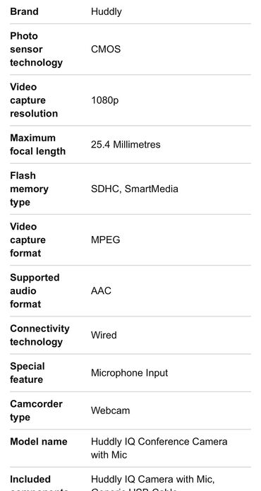 Veb-kameralar: Konfrans Web Kamera "Huddly IQ H2-MBLK" AI ilə. Süni intellekti var — 12