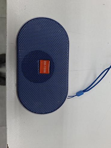 Audio: Portativ Bluetooth kolon – DH-1208 model - Kompakt oval dizayn, mavi — 4