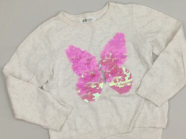 koronkowa ozdoba bluzki: Sweatshirt, H&M, 3-4 years, 98-104 cm, condition - Very good