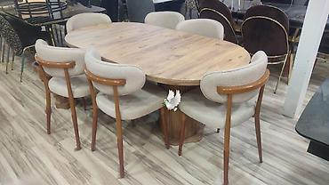 Mebel: Qonaq otağı üçün, Yeni, Açılmayan, Oval masa, 6 stul — 1