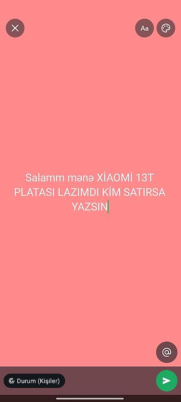 telefon plata: Xiaomi 13T üçün ana plata (mainboard) axtarıram. Model uyğunluğu — 1