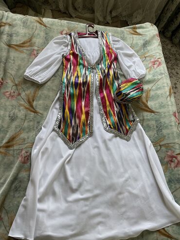 платье с белым воротником: Повседневное платье, Лето, Длинная модель, S (EU 36)