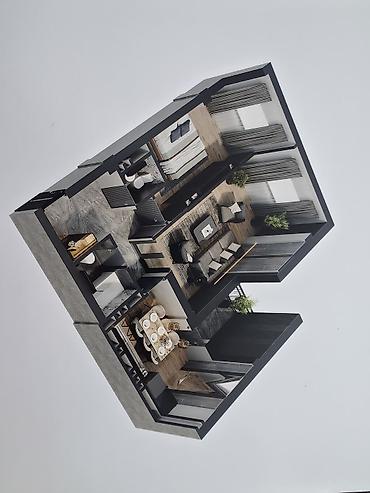 dom for rent: 2 комнаты, 68 м², Таатан ТЦ, Элитка, 9 этаж, ПСО (под самоотделку) — 3