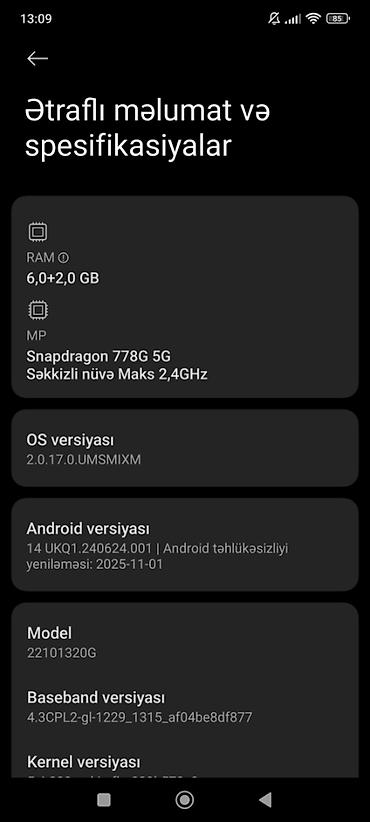 rom pro: Poco X5 Pro 5G, 128 GB, rəng - Qara, Sənədlərlə, Barmaq izi — 3