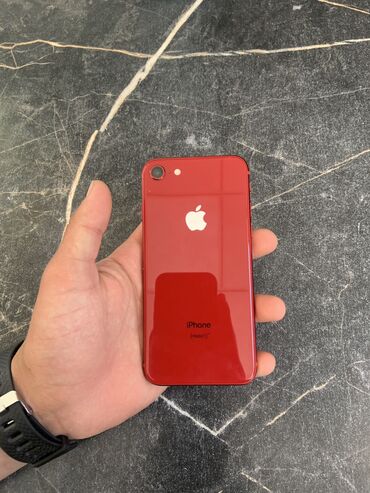 iphone 9: IPhone 8, Б/у, 64 ГБ, Красный, Чехол, 100 %