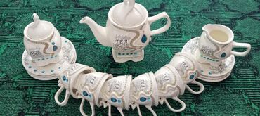 Çay dəstləri və servizlər: Çay dəsti, rəng - Ağ