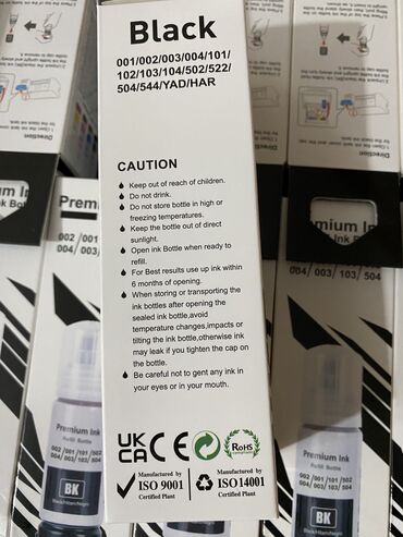 Принтеры: Краска для принтера Epson 103, 003, 101, 001 большой набор чернил из — 6