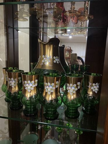 Digər dəstlər və servizlər: Bohem üslublu şüşə dəst - Material: qalın keyfiyyətli şüşə, üzərində — 6