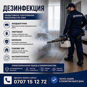 Клининговые услуги: Дезинфекция, дезинсекция, | Блохи, Вирусы, микробы, Муравьи, | Дома, Транспорт, Кафе, магазины — 1