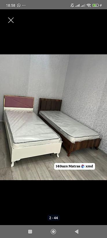 Çarpayılar: Tək nəfərlik çarpayılar və matras - İki model: ağ korpuslu, yumşaq — 1
